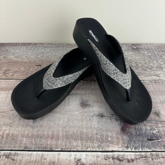 Aerothotic Sandals Women's EU 37 US 6 Arch Support Comfort Beach Flip Flop Gray - Picture 2 of 12